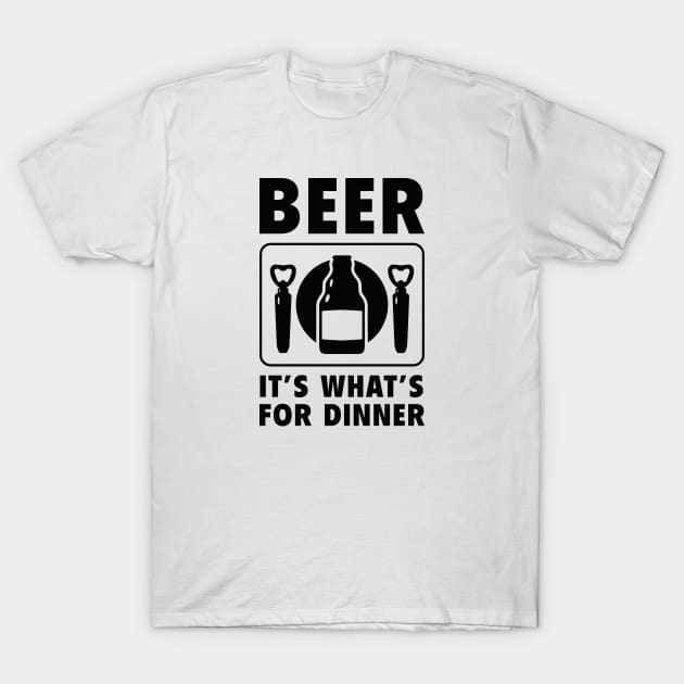 Beer It's What's For Dinner T-Shirt by CreativeJourney